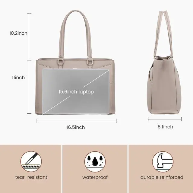 Alt view image 5 of 5 - LOVEVOOK Laptop Tote Bag for Women, Office Work Bag Briefcase fit for 15.6 inch Laptop, Large Capacity Teacher Computer Bag Handbag