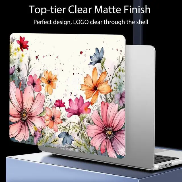 Alt view image 3 of 5 - Mektron Case Compatible with MacBook Air 15.3 inch Printed Cover 2024/2023 M3 A3114 M2 A2941, [Same as Bare MacBook] Protective Hard Shell with Fold Kickstand, Colorful Floral