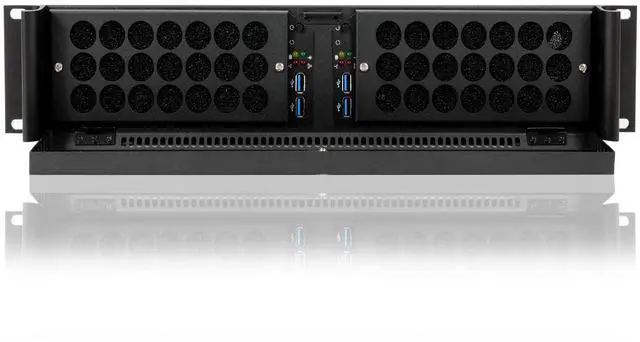 Alt view image 3 of 5 - 2U Rackmount Case for Dual Mini-ITX MB 14" Deep