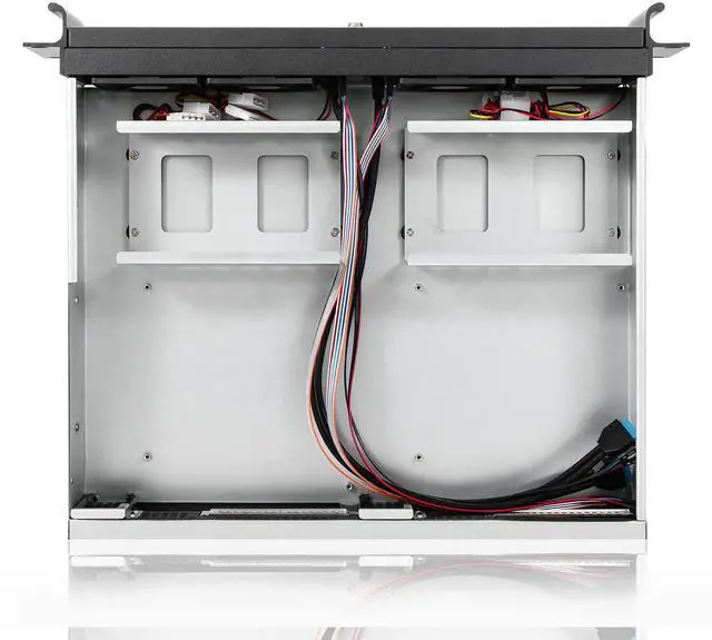 Alt view image 5 of 5 - 2U Rackmount Case for Dual Mini-ITX MB 14" Deep