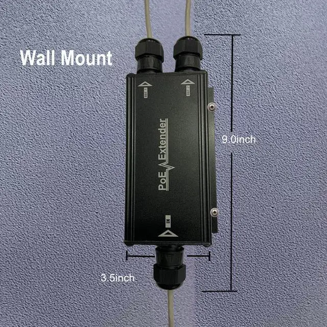 Alt view image 5 of 5 - 2 Channel Gigabit PoE++ Extender Outdoor, 2 Port PoE Out, IP67 Waterproof, 10/100/1000Mbps, Wall-Mount, Comply with IEEE 802.3af/at/bt, 90W PoE Repeater/Amplifier/Booster for IP Cameras, VoIP Phone