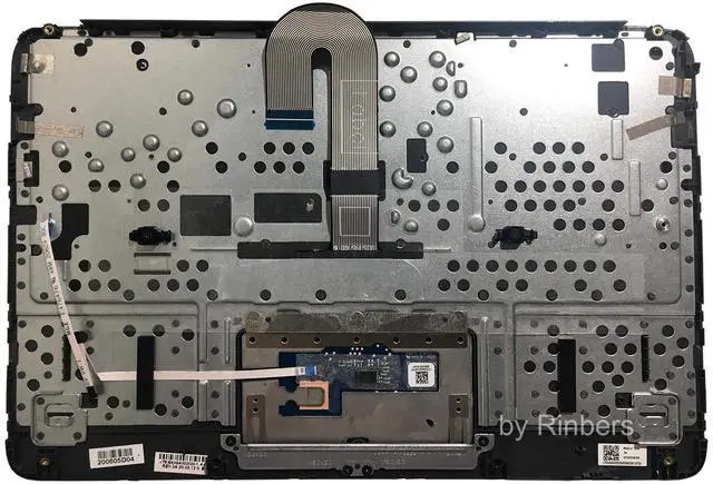Alt view image 2 of 5 - Rinbers Laptop Palmrest Upper Case with US Keyboard Touchpad Assembly Replacement for HP Chromebook 11 G8 EE G8 EE Touch TPN-Q232 L90338-001 L90339-001 Top Cover Gray