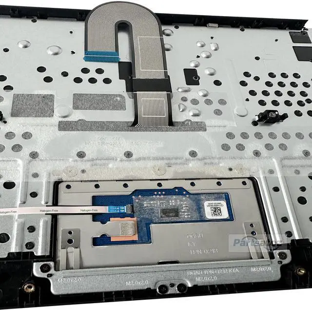Alt view image 4 of 5 - Rinbers Laptop Palmrest Upper Case with US Keyboard Touchpad Assembly Replacement for HP Chromebook 11 G8 EE G8 EE Touch TPN-Q232 L90338-001 L90339-001 Top Cover Gray