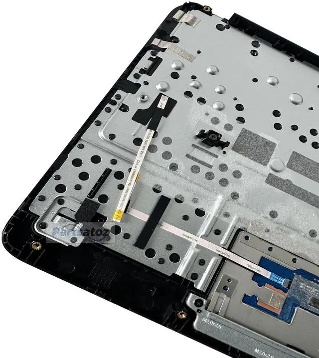 Alt view image 5 of 5 - Rinbers Laptop Palmrest Upper Case with US Keyboard Touchpad Assembly Replacement for HP Chromebook 11 G8 EE G8 EE Touch TPN-Q232 L90338-001 L90339-001 Top Cover Gray