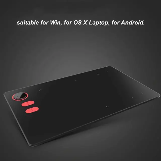 Alt view image 3 of 5 - Graphics Drawing Tablet, 8192 Levels Pressure 233 RPS Report Rate Digital Art Tablet, with 4 Shortcut Keys, for Win for OS X Laptop for Android
