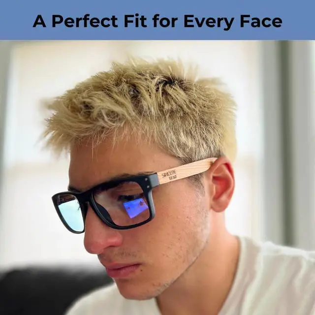 Alt view image 4 of 5 - VisionGuard Blue Light Blocking Glasses For Men/Women Anti-Fatigue Computer Monitor Gaming Glasses Reduce Eye Strain Game Glasses