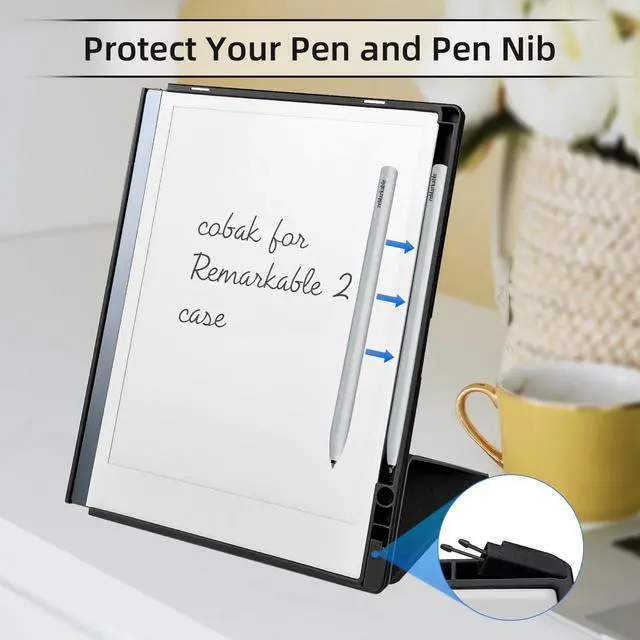 Alt view image 4 of 5 - SSS·GRGB Case for 10.3" Remarkable 2 Tablet, with Pen Holder and Multi-Angle Foldable Stand Feature, Compatible with Remarkable 2 Paper Tablet 10.3" 2020 Released