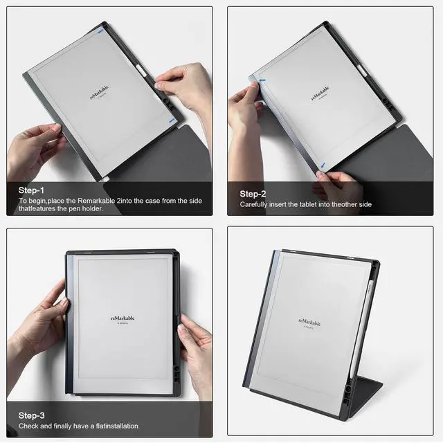 Alt view image 5 of 5 - SSS·GRGB Case for 10.3" Remarkable 2 Tablet, with Pen Holder and Multi-Angle Foldable Stand Feature, Compatible with Remarkable 2 Paper Tablet 10.3" 2020 Released