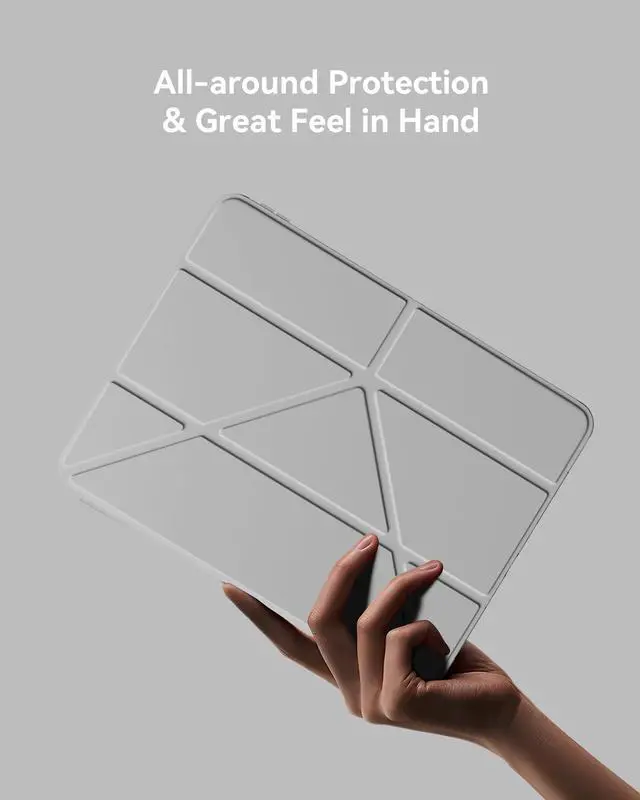 Alt view image 3 of 5 - Folio Magnetic Cover Compatible with iPad Air 11-inch Case M2/M3, Replacement for iPad Pro 11-inch Case(4th/3rd/2nd/1st) with Multi-Angle Stand, 10.9 inch Air 5th/4th Clear Cover with Pencil Holder