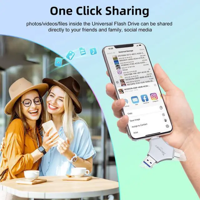 Alt view image 5 of 5 - MFi Certified USB 3.0 Flash Drive 128GB for iPhone, 3in1 External Memory Photo Keeper Storage Stick for Picture/Video/Data Saver/Backup, High Speed Thumb/Jump/Hard Drives for iPhone/iPad/Android/PC