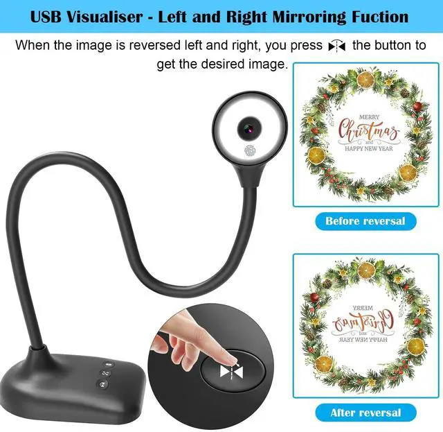 Alt view image 3 of 5 - Thustand Document Camera for Teachers, Doc Camera, USB Visualizer with LED Light, Auto Focus, Image Invert, Fold, For Mac OS, Windows, Chromebook