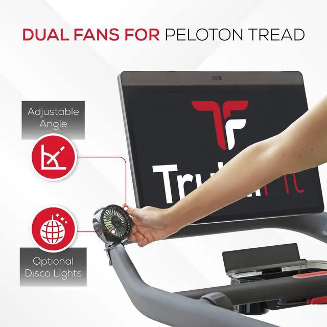 Alt view image 4 of 5 - Dual Fan and iPad Holder Bundle for The Peloton Tread - Tablet Mount and Custom Fan for Peloton Treadmill - Accessories Set for The Peloton Tread