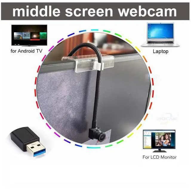 Alt view image 3 of 5 - Full HD 1080P Webcam, USB Center Webcam with Built in Microphone, Computer Web Camera, Plug and Play, for Zoom Skype Hangouts, for PC Laptop Conferences