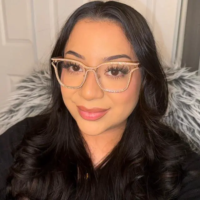 Alt view image 3 of 5 - Zeelool Diamond Square Blue Light Glasses for Women Oversized JGM104070-01 Transprtant