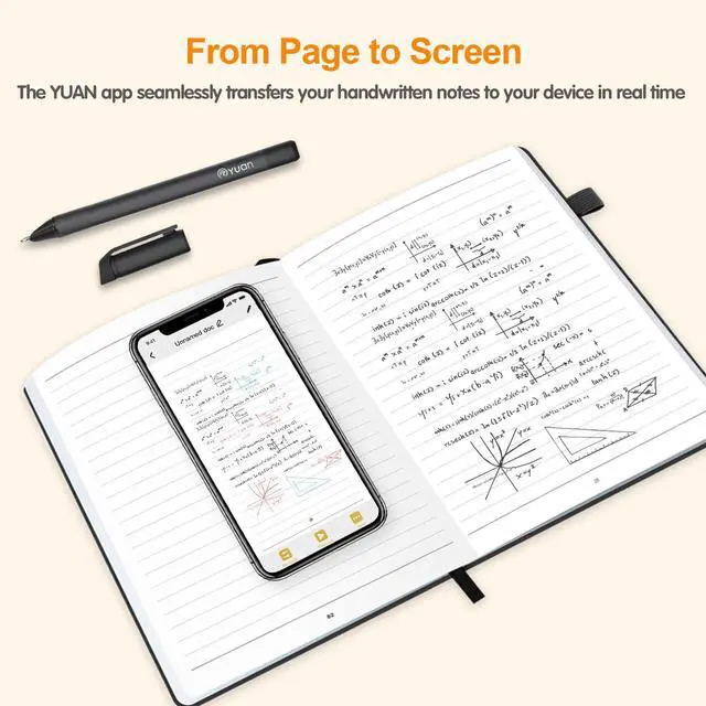 Alt view image 2 of 5 - Yuan Smart Writing Set, Smart Notebook + Smart Pen, Digital Notebook, Real-time Sync for Digitizing, Storing APP you can add labels and share