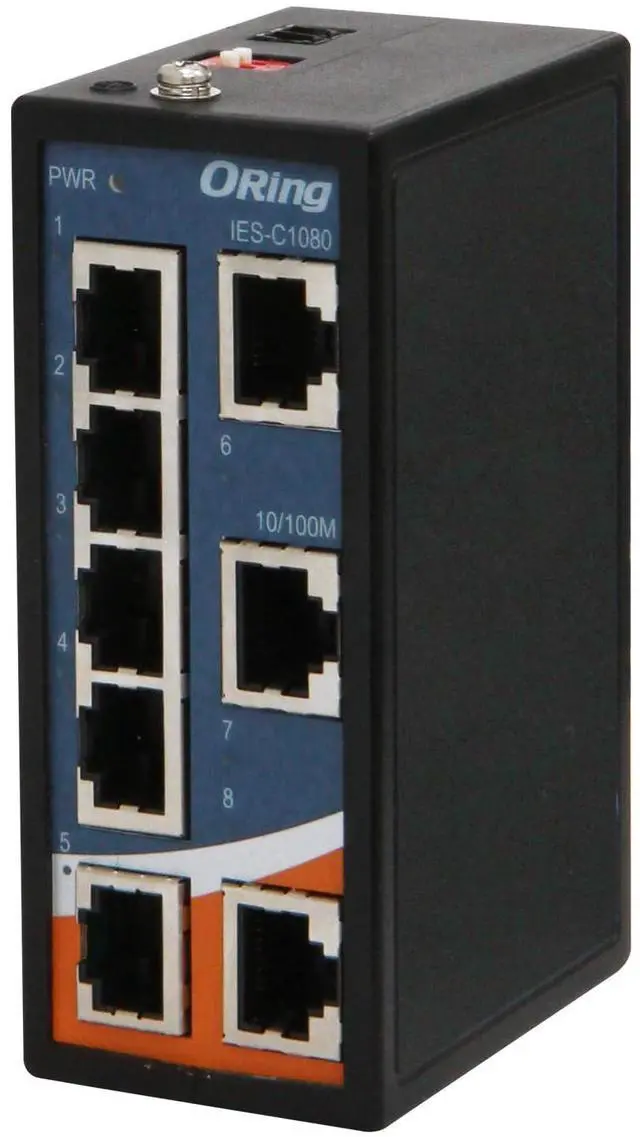 Main image of IES-C1080 Industrial 8-Ports 10/100Base-T(X) Unmanaged Fast Ethernet Switch, ORing Industrial Networking