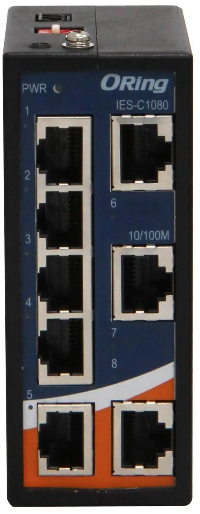 Alt view image 2 of 5 - IES-C1080 Industrial 8-Ports 10/100Base-T(X) Unmanaged Fast Ethernet Switch, ORing Industrial Networking