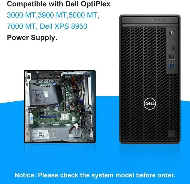 Alt view image 3 of 5 - Upgraded D400EPS-00 400W Power Supply PSU Compatible with Dell OptiPlex 3000 MT 3900 MT 5000 MT 7000 MT Replaces X4XV7 0X4XV7 1GPJ DPS-400AB-44 A L400EPS-00 H400EPS-00 D400EPS-00 Power Supply