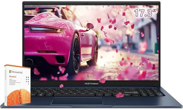 Main image of ASUS Vivobook 17 inch Laptop Windows 11 - Intel Core i3-1215U Beat i7-1195G7-17.3 Large Screen FHD - Office365 One Year -16GB RAM -1TB SSD -Computadora Portatil -Long Battery Life -Wi-Fi 6E -2024