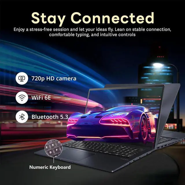 Alt view image 3 of 5 - ASUS Vivobook 17 inch Laptop Windows 11 - Intel Core i3-1215U Beat i7-1195G7-17.3 Large Screen FHD - Office365 One Year -16GB RAM -1TB SSD -Computadora Portatil -Long Battery Life -Wi-Fi 6E -2024