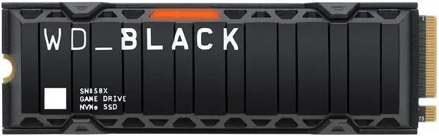 Main image of WD_BLACK 1TB SN850X NVMe Internal Gaming Solid State Drive with Heatsink - Works with Playstation 5, Gen4 PCIe, M.2 2280, Up to 7,300 MB/s - WDS100T2XHE
