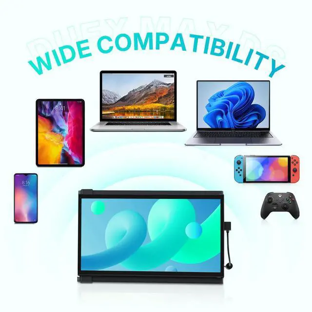 Alt view image 5 of 5 - Portable Monitor - [2025 Upgrade] Mobile Pixels Duex Max DS 14.1'' Laptop Screen Extender, USB C/HDMI Plug and Play, 1080P Monitor for 14''-17 '' Laptops, Compatible with Mac/Windows/Android/Switch
