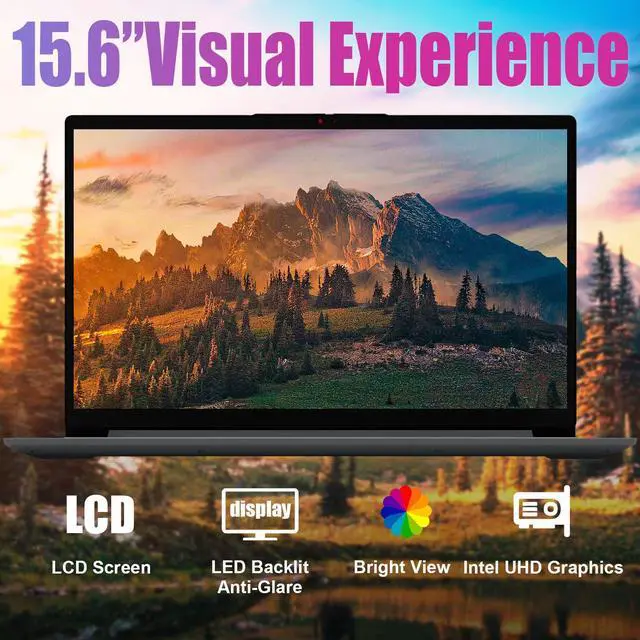 Alt view image 2 of 5 - Lenovo IdeaPad 1 15.6" Business Laptop[Windows 11 Pro S], Intel Celeron N4500 Processor, 20GB RAM, 1TB SSD+128GB eMMC Storage, 1 Year Office 365, Wi-Fi 6, BT 7, Numeric Keypad, SD Card Reader, w/Hub
