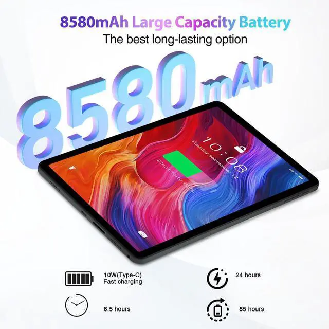 Alt view image 4 of 5 - DOOGEE T30S Android 14 Tablet 2.4K, 11 Inch Tablet 16GB RAM 256GB ROM, 8580mAh Battery, Octa Core Gaming Tablets with Dual SIM 4G, TUV Certified and 4 Hi-Res Audio Speakers, 5G WiFi Tablet, Black