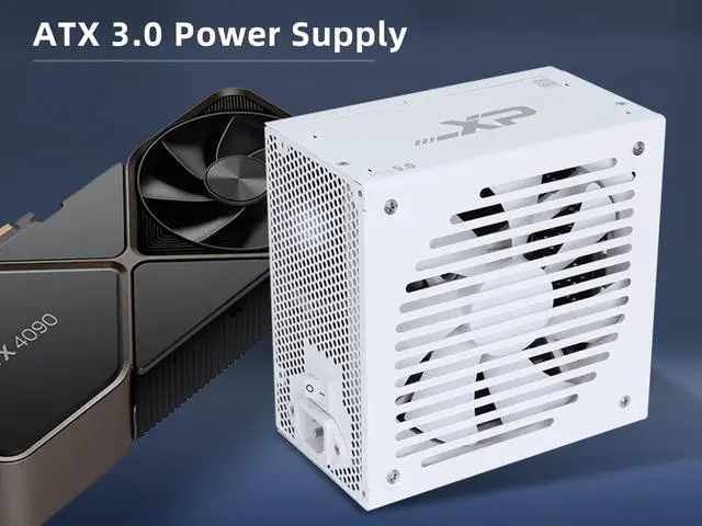 Alt view image 2 of 5 - SAMA 1200w Power Supply,XP Series White PSU ATX 3.0 & PCIE 5.0 ECO Fanless 80Plus Platinum Certified Full Modular Support RTX 40 Series