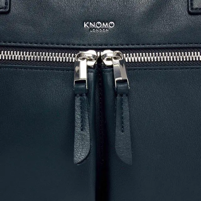 Alt view image 4 of 5 - KNOMO Leather Hanover 14 inch Laptop Briefcase Shoulder Bag Work Purse for Women,Navy