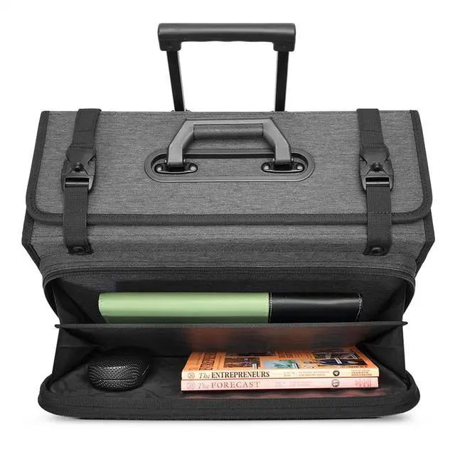 Alt view image 5 of 5 - Solo New York Morgan Rolling Catalog Case, Gray, Made from Recycled Materials