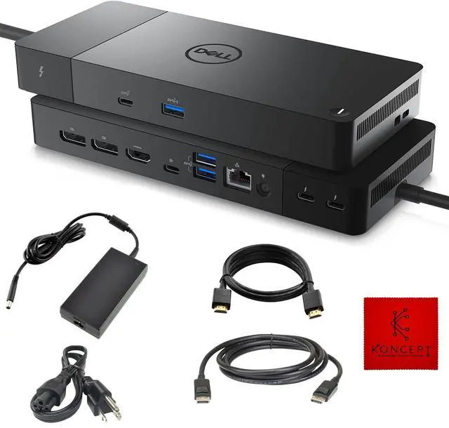 Alt view image 3 of 5 - Dell Thunderbolt Dock Bundle - WD22TB4 & WD19TB Docking Stations with 180W AC Adapters, HDMI & DisplayPort Cables, USB-C Support - Dual Monitor Ready for Laptop & Computer - 1 Year Warranty (New & Ren