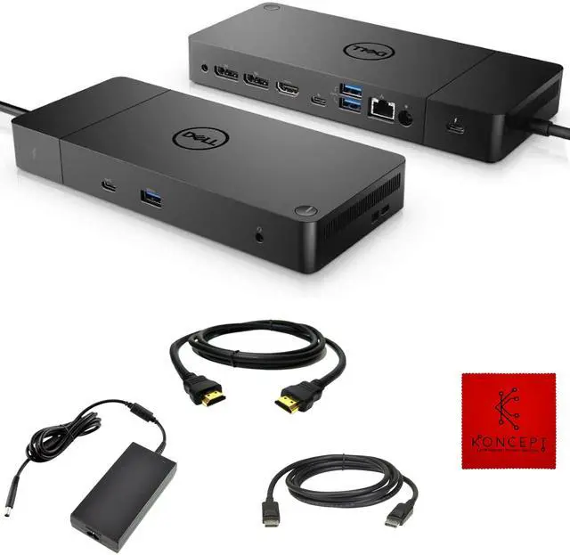 Alt view image 2 of 5 - Dell Thunderbolt Dock Bundle - WD22TB4 & WD19TB Docking Stations with 180W AC Adapters, HDMI & DisplayPort Cables, USB-C Support - Dual Monitor Ready for Laptop & Computer - 1 Year Warranty (New & Ren