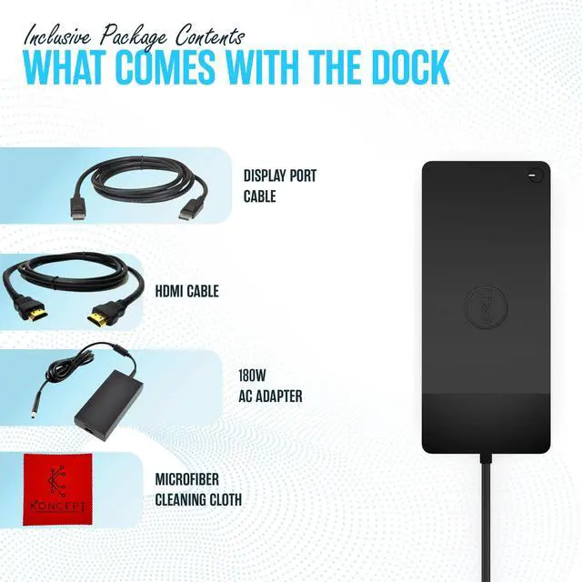 Alt view image 4 of 5 - Dell Thunderbolt Dock Bundle - WD22TB4 & WD19TB Docking Stations with 180W AC Adapters, HDMI & DisplayPort Cables, USB-C Support - Dual Monitor Ready for Laptop & Computer - 1 Year Warranty (New & Ren