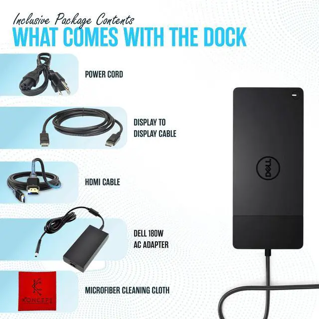 Alt view image 5 of 5 - Dell Thunderbolt Dock Bundle - WD22TB4 & WD19TB Docking Stations with 180W AC Adapters, HDMI & DisplayPort Cables, USB-C Support - Dual Monitor Ready for Laptop & Computer - 1 Year Warranty (New & Ren