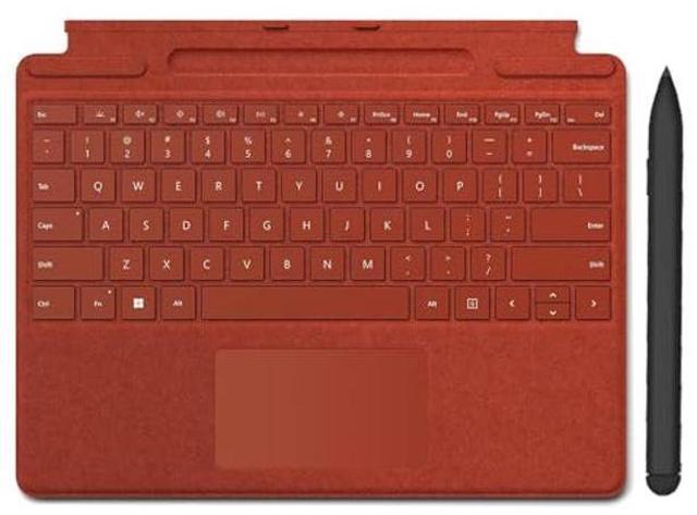 Main image of Pro 10 Signature Keyboard with Slim Pen Compatible with Microsoft Surface Pro 10/11 Signature Keyboard with Slim Pen,Surface Pro 11/9 Signature Keyboard with Slim Pen(Poppy Red)