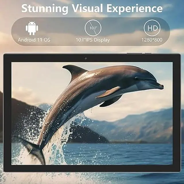 Alt view image 5 of 5 - Android Tablet with Keyboard 10 inch 2 in 1 Tablets incldue Case Mouse Stylus, 3GB RAM 64GB ROM 1024GB Expand Quad-Core Tablet PC, 6000mAh Battery, 8MP Camera, 1280x800 FHD, WiFi, Google Certified