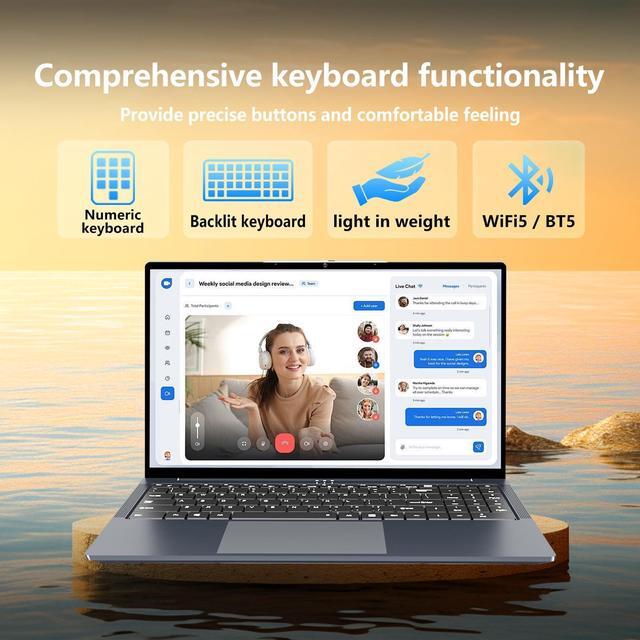 Alt view image 4 of 5 - Gaming Laptop i5, 16 inch Laptops, Laptop Computer Up to 3.60GHZ,Traditional Laptop Computers for 16GB RAM 512GB SSD, Business Laptop with Full HD 1920X1200 Display 180 Angle Opening WIFI 5 Lap top