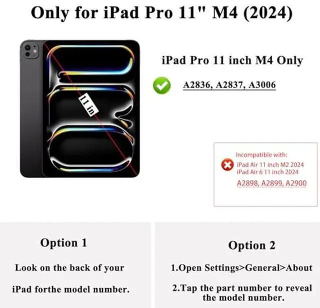 Alt view image 2 of 5 - Emoonland Keyboard Case for iPad Pro 11 inch 2024 & iPad Pro M4 - Magic Keyboard with Trackpad, Easy-Set Magnetic Stand, 7-Color Backlit, Auto Sleep/Wake up, A2836, A2837 iPad Floating Keyboard