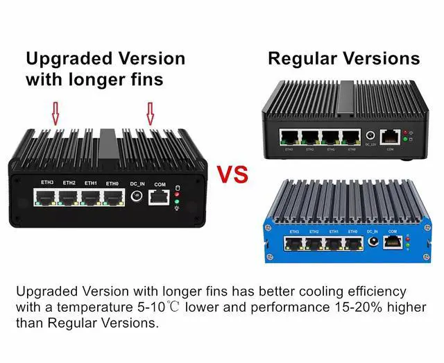 Alt view image 3 of 5 - Firewall Micro Appliance N100,4X i226-V 2.5G Fanless Mini PC,4*USB,HDMI,DP,1*RJ45 COM,WiFi Solt Industrial PC,No RAM No SSD