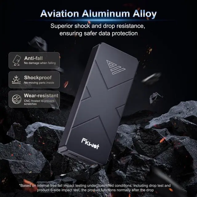 Alt view image 5 of 5 - 500GB External SSD, USB4 40Gbps Portable SSD 500GB with Cooling Fan, Up to 3700MB/s, External Solid State Drives Compatible with Mac Mini, iPhone 15/16 Series, Tablets, MacBook, iPad, iMac, etc(FP110)