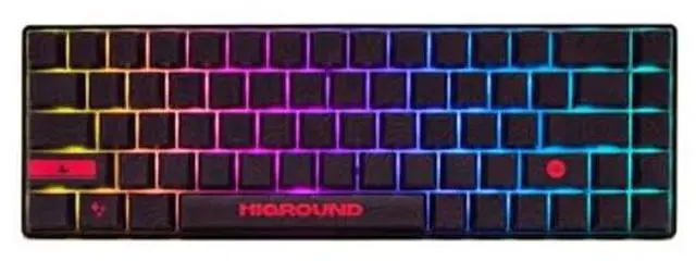 Alt view image 2 of 5 - Higround Basecamp 65% Mechanical USB Wired Gaming Keyboards, Programable RGB, Transparent/Translucent, Hot-Swappable, Deep Thock Creamy Sounding PC Keyboard (LAVAROCK - White Flame Switch)