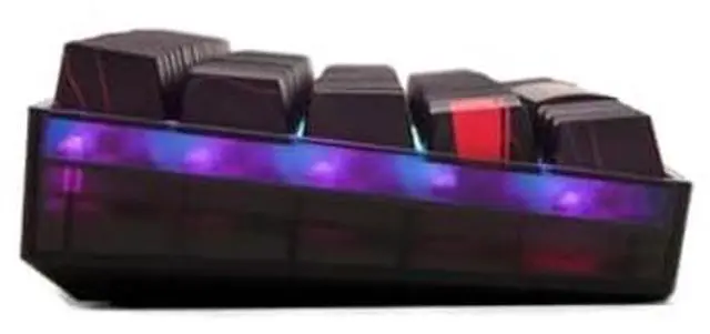 Alt view image 5 of 5 - Higround Basecamp 65% Mechanical USB Wired Gaming Keyboards, Programable RGB, Transparent/Translucent, Hot-Swappable, Deep Thock Creamy Sounding PC Keyboard (LAVAROCK - White Flame Switch)