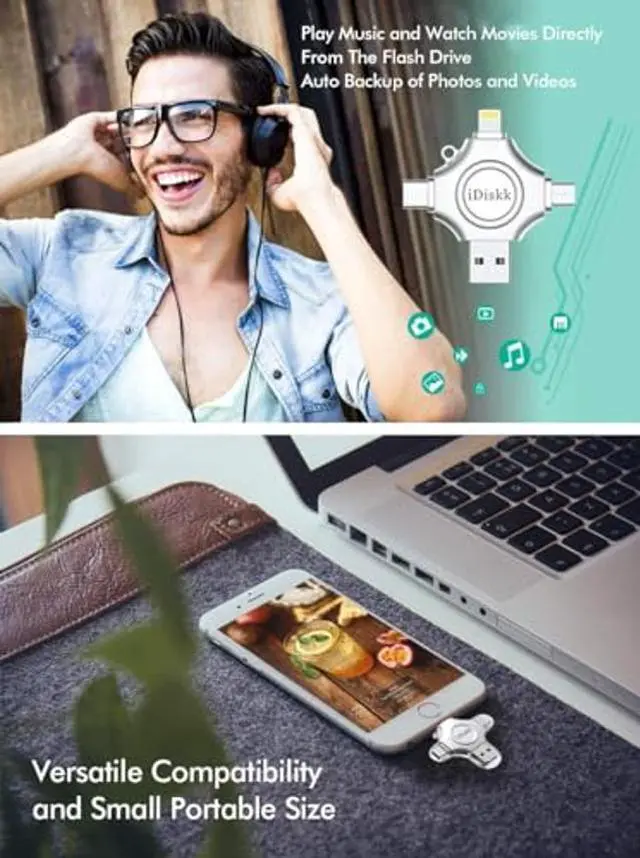 Alt view image 5 of 5 - iDiskk App-le MFI Certified 512GB,Flash Drive for iPhone Photo Stick,for iPhone 15 and 16,Flash Drive for Photos and Videos,iPhone USB Storage,Photo Stick, for iPad Android Samsung (4 in 1)