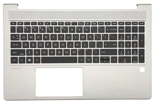 Main image of Jxjslp Replacement Upper Case Palmrest for HP Probook 450 455 G9 Series Laptop US Layout Keyboard Assembly Top Cover N01934-001 Silver