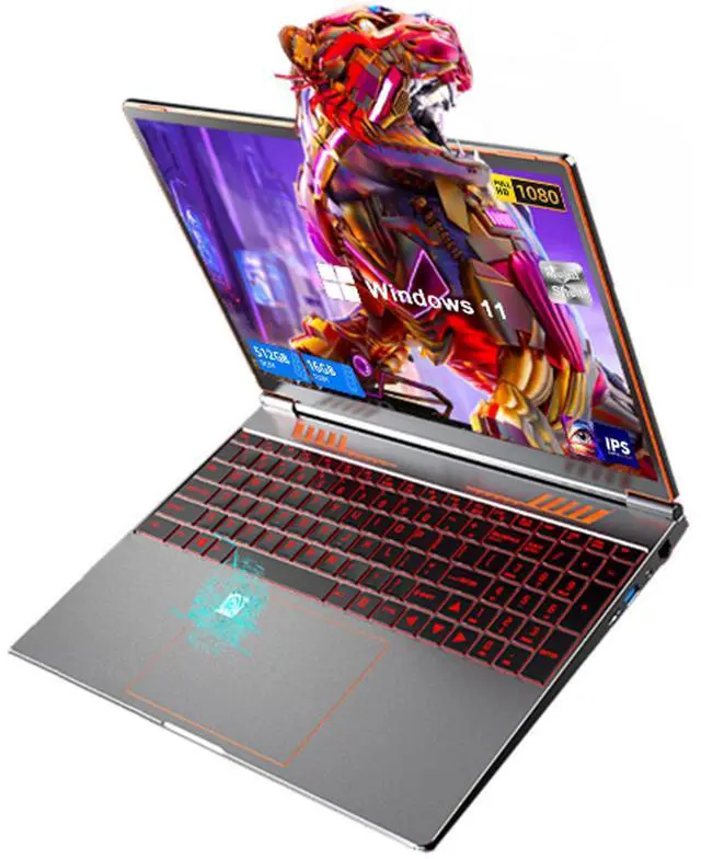 Main image of KBJPADS 16-inch Gaming Laptop, 16GB DDR4, 512GB SSD, Intel N95, Windows 11, Backlit Keyboard, 1920P IPS Display