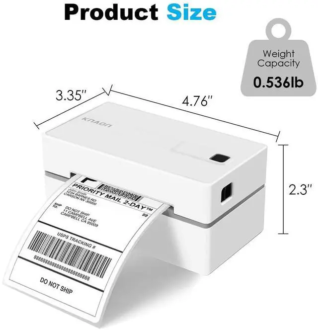 Alt view image 2 of 5 - KNAON Bluetooth Thermal Shipping Label Printer, 4x6 Wireless Thermal Address Label Printer for Small Bussiness, Compatible with iPhone,Android,Windows,Mac,Chromebook -Works with eBay Shopify USPS&More