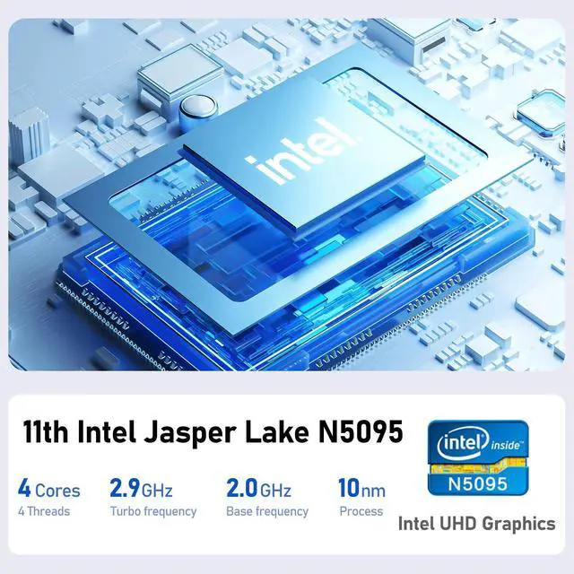 Alt view image 2 of 5 - NIAKUN 14 Inch Gaming Laptop, N5095 Laptop Computer(up to 2.9GHz), 8GB RAM 256GB SSD, FHD 1920 * 1080, 180 Angle Open, Windows 11 Pro, 2.4G+5G WiFi, BT 4.2, Mini HDMI