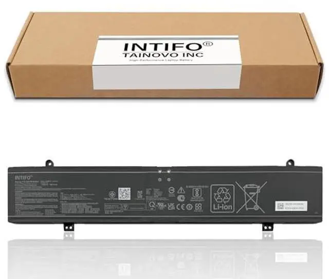 Alt view image 2 of 5 - INTIFO 90Wh C41N2109 Laptop Battery Compatible with ASUS ROG Flow X16 GV601RE-M5057X NR2203RM GV601RM GV601RW-M5110X NR2203RW GV601VI GV601VU Strix G614JI G614JU G634JY R3U1 2022 Zephyrus G16 GU604VZ