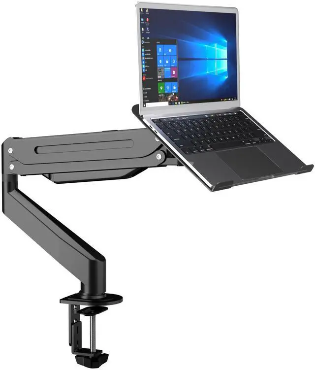 Main image of suptek Laptop Desk Mount,Fully Adjustable Monitor and Laptop Mount Stand for 11-17 Inch Notebook and 17-32 inch Monitor Screen,Holds 22lbs with Vented Tray